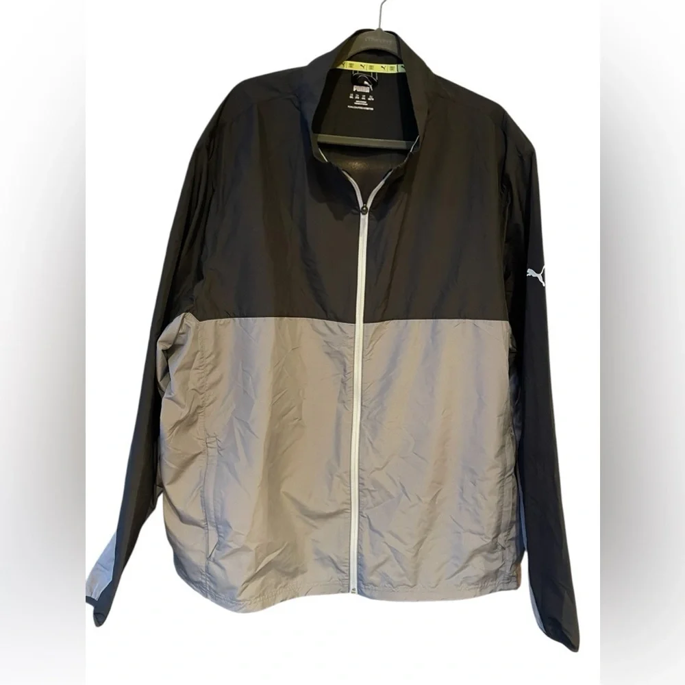 ⛳️🔳NWOT Puma Golf jacket men's size 3XL in black & gray.  Lightweight; full zip